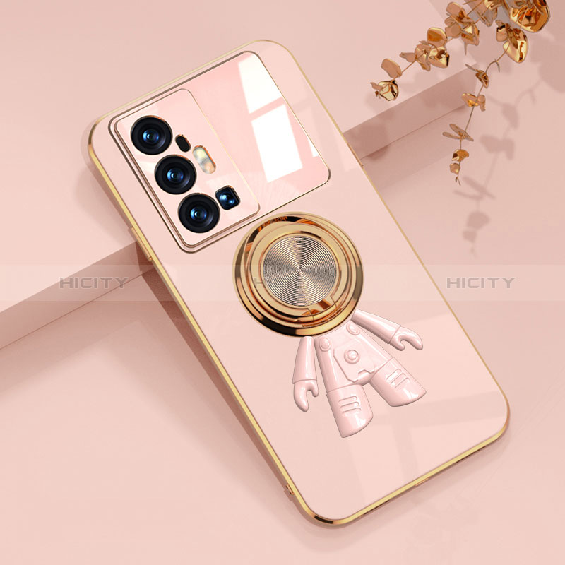 Custodia Silicone Ultra Sottile Morbida Cover con Magnetico Anello Supporto AN2 per Vivo X70 Pro+ Plus 5G