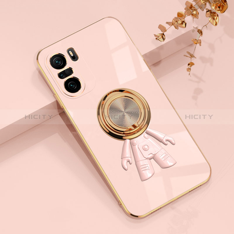 Custodia Silicone Ultra Sottile Morbida Cover con Magnetico Anello Supporto AN2 per Xiaomi Mi 11X 5G