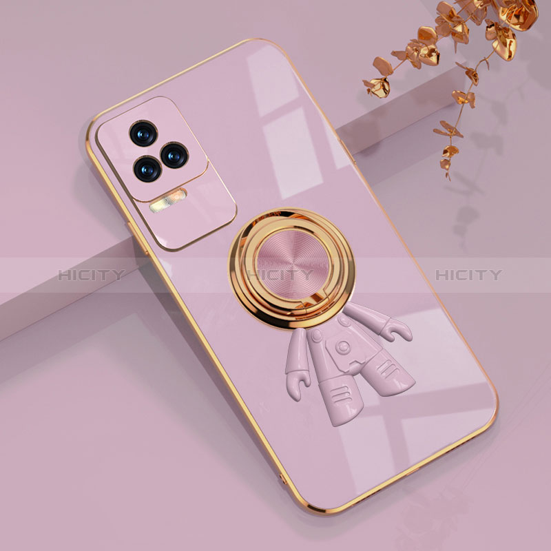 Custodia Silicone Ultra Sottile Morbida Cover con Magnetico Anello Supporto AN2 per Xiaomi Poco F4 5G