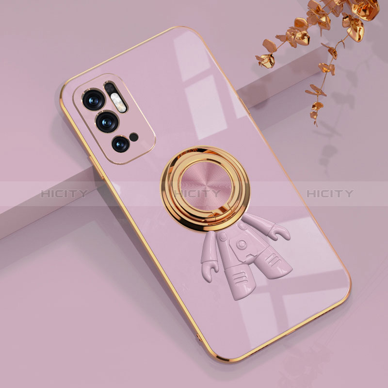 Custodia Silicone Ultra Sottile Morbida Cover con Magnetico Anello Supporto AN2 per Xiaomi POCO M3 Pro 5G