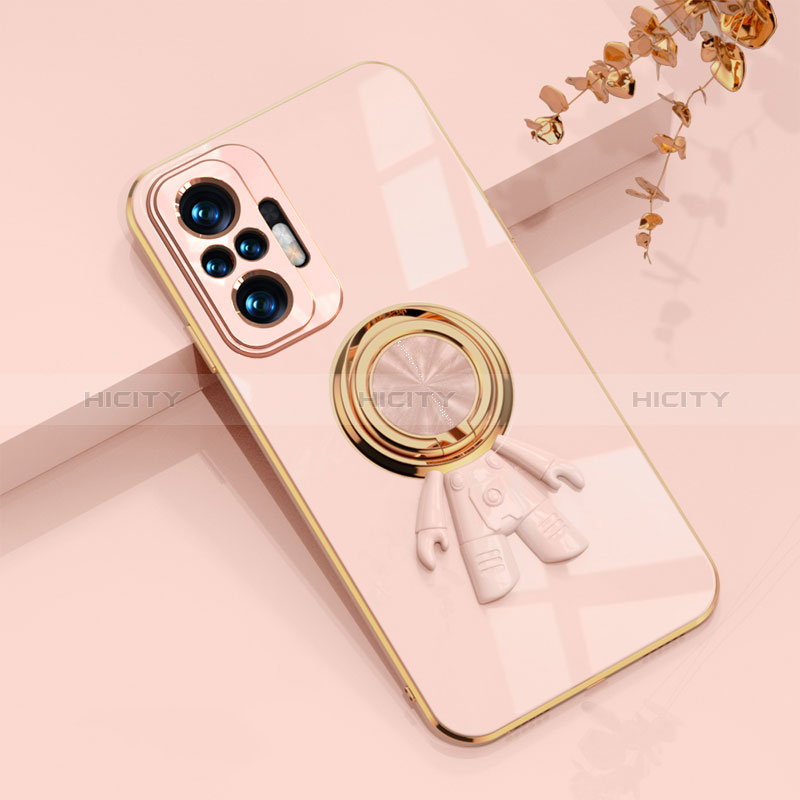 Custodia Silicone Ultra Sottile Morbida Cover con Magnetico Anello Supporto AN2 per Xiaomi Poco M5S