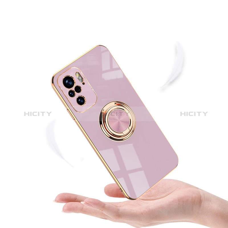 Custodia Silicone Ultra Sottile Morbida Cover con Magnetico Anello Supporto AN2 per Xiaomi Poco M5S