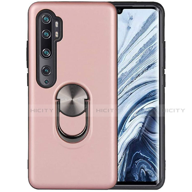 Custodia Silicone Ultra Sottile Morbida Cover con Magnetico Anello Supporto D04 per Xiaomi Mi Note 10 Pro