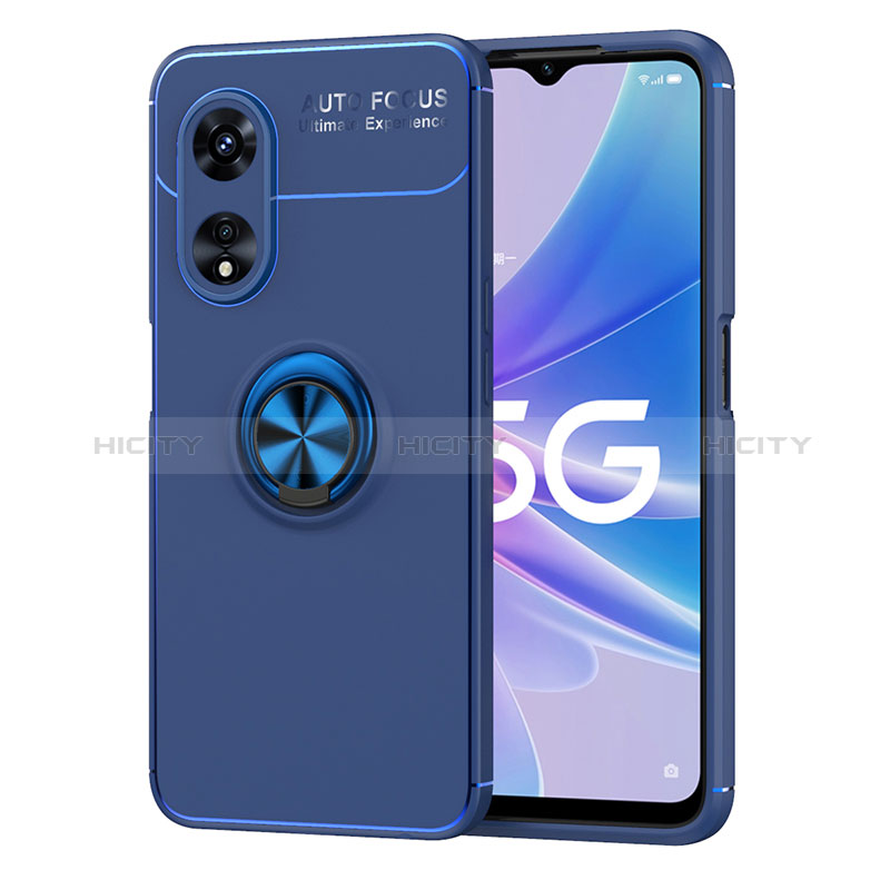 Custodia Silicone Ultra Sottile Morbida Cover con Magnetico Anello Supporto JM1 per Oppo A1 Pro 5G