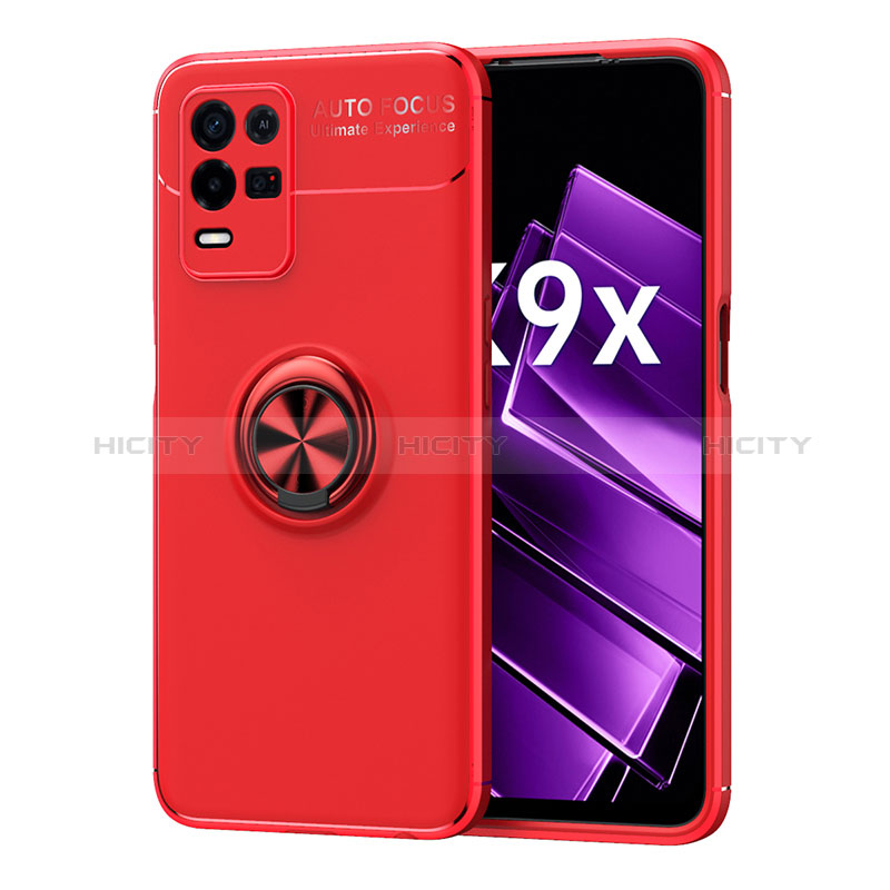 Custodia Silicone Ultra Sottile Morbida Cover con Magnetico Anello Supporto JM1 per Oppo K9X 5G