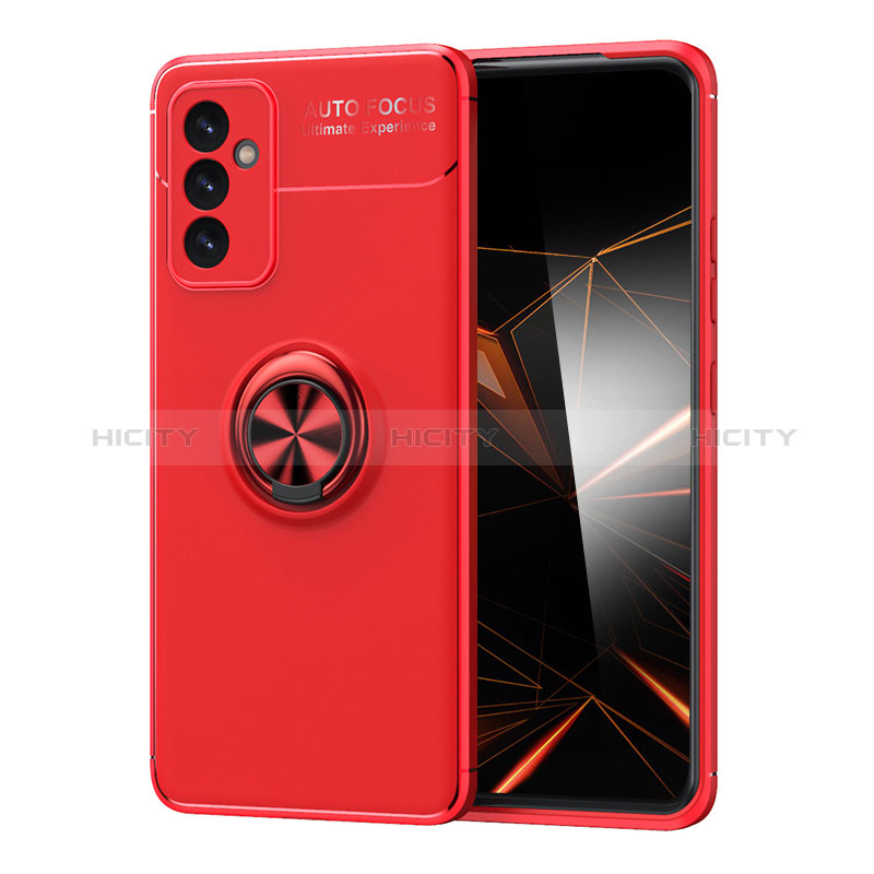 Custodia Silicone Ultra Sottile Morbida Cover con Magnetico Anello Supporto JM1 per Samsung Galaxy A15 4G Rosso