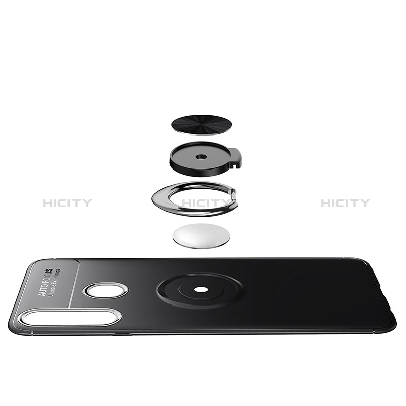 Custodia Silicone Ultra Sottile Morbida Cover con Magnetico Anello Supporto JM1 per Samsung Galaxy A20s