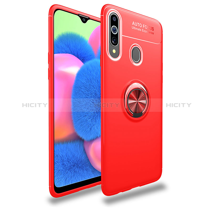 Custodia Silicone Ultra Sottile Morbida Cover con Magnetico Anello Supporto JM1 per Samsung Galaxy A20s