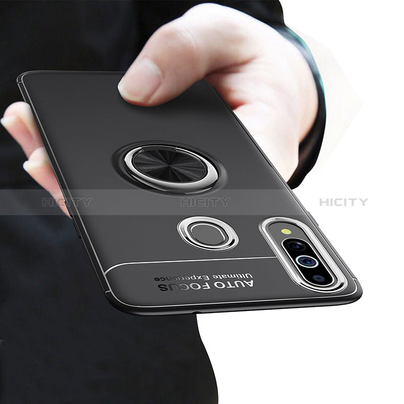 Custodia Silicone Ultra Sottile Morbida Cover con Magnetico Anello Supporto JM1 per Samsung Galaxy A20s
