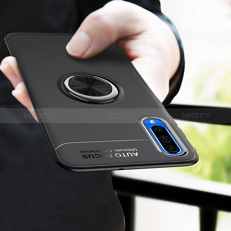 Custodia Silicone Ultra Sottile Morbida Cover con Magnetico Anello Supporto JM1 per Samsung Galaxy A70