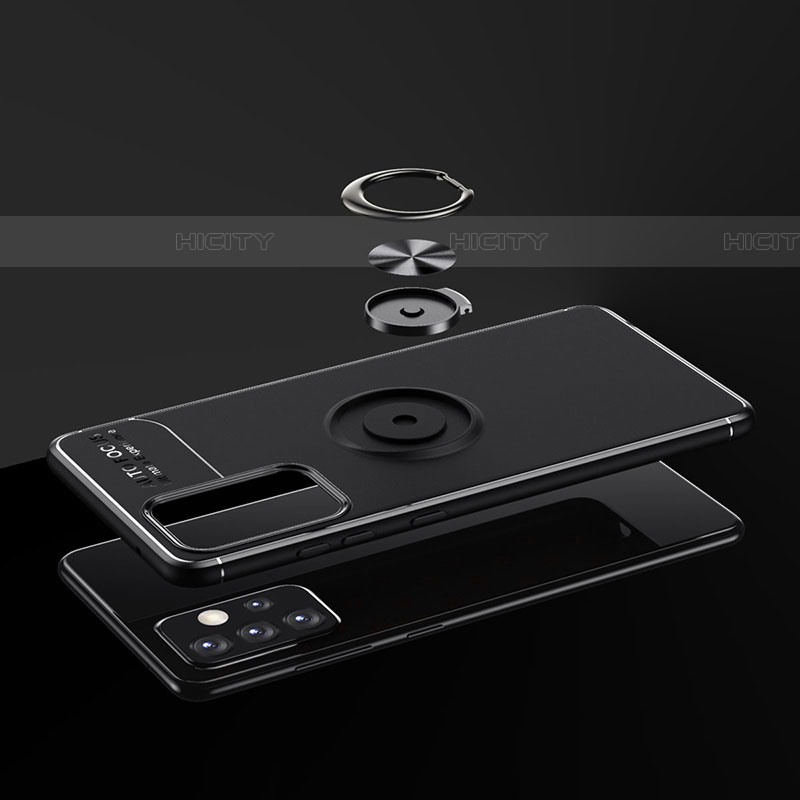 Custodia Silicone Ultra Sottile Morbida Cover con Magnetico Anello Supporto JM1 per Samsung Galaxy A72 5G