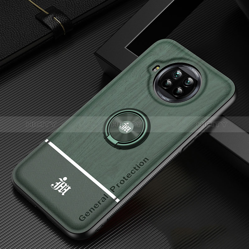 Custodia Silicone Ultra Sottile Morbida Cover con Magnetico Anello Supporto JM1 per Xiaomi Mi 10i 5G Verde