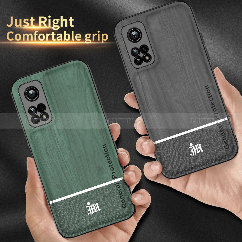 Custodia Silicone Ultra Sottile Morbida Cover con Magnetico Anello Supporto JM1 per Xiaomi Mi 10T 5G