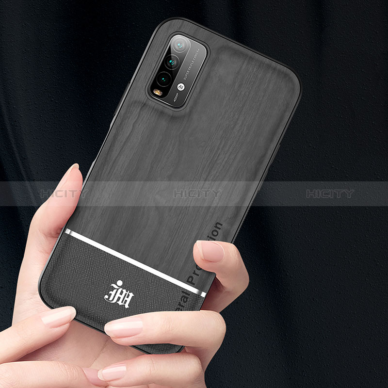 Custodia Silicone Ultra Sottile Morbida Cover con Magnetico Anello Supporto JM1 per Xiaomi Redmi 9T 4G