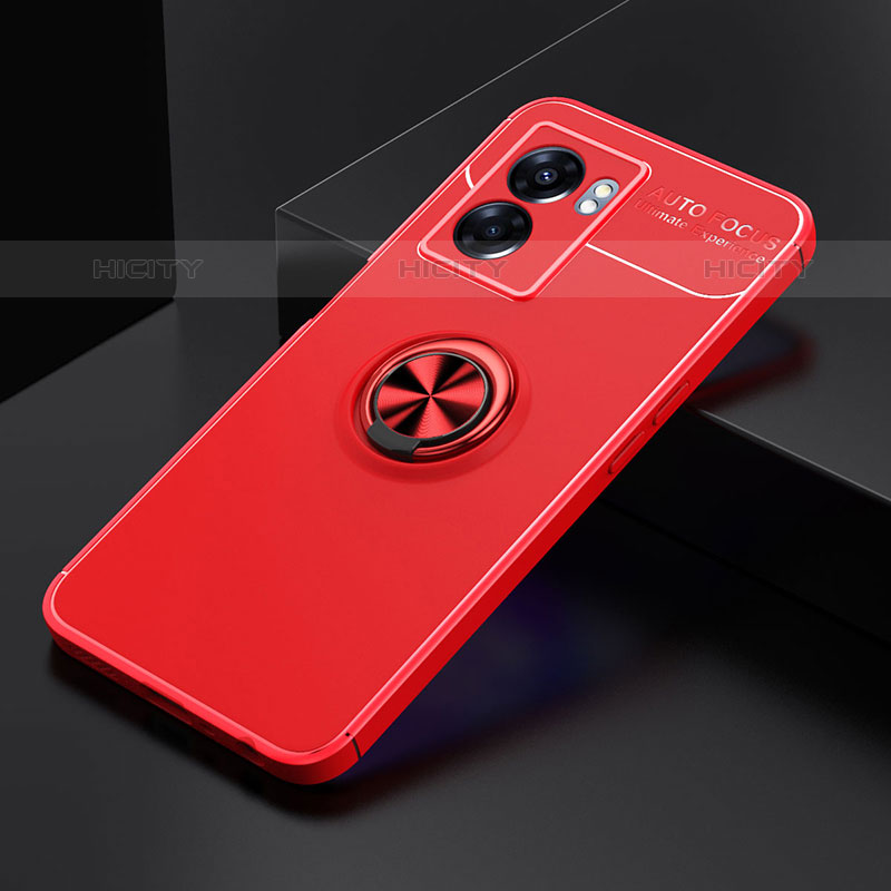 Custodia Silicone Ultra Sottile Morbida Cover con Magnetico Anello Supporto JM2 per OnePlus Nord N300 5G