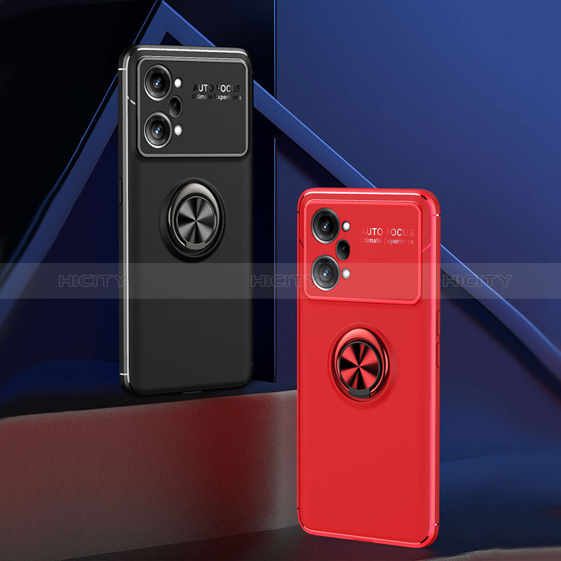 Custodia Silicone Ultra Sottile Morbida Cover con Magnetico Anello Supporto JM2 per Oppo K10 Pro 5G