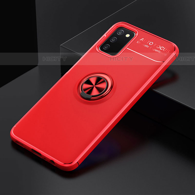 Custodia Silicone Ultra Sottile Morbida Cover con Magnetico Anello Supporto JM2 per Samsung Galaxy A03s