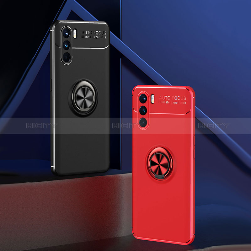 Custodia Silicone Ultra Sottile Morbida Cover con Magnetico Anello Supporto JM3 per Oppo K9 Pro 5G