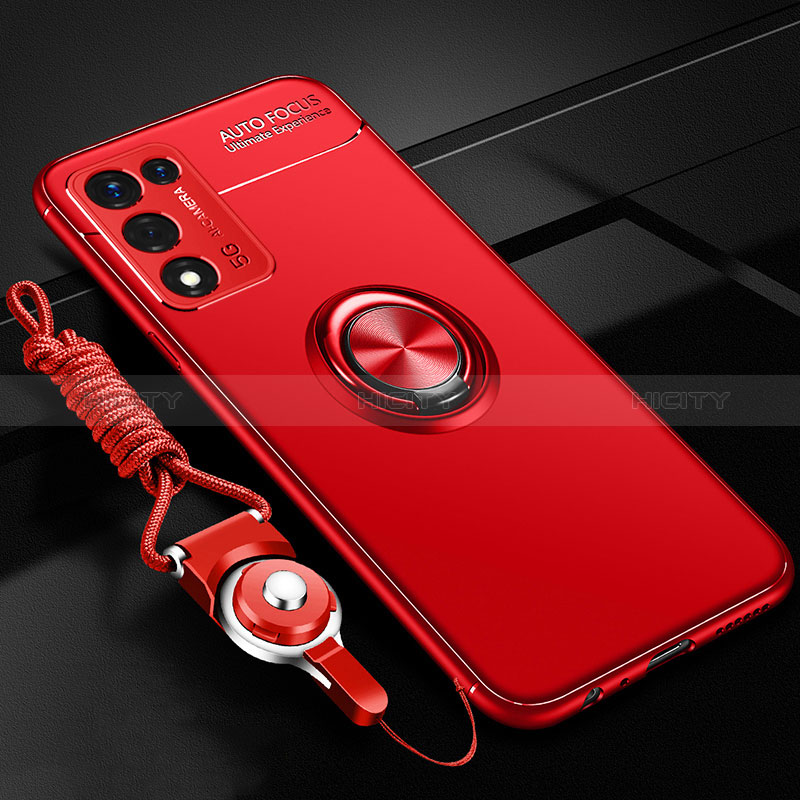 Custodia Silicone Ultra Sottile Morbida Cover con Magnetico Anello Supporto JM3 per Oppo K9S 5G