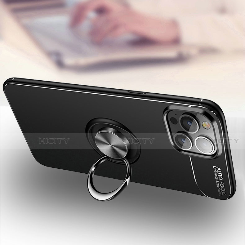 Custodia Silicone Ultra Sottile Morbida Cover con Magnetico Anello Supporto per Apple iPhone 14 Plus