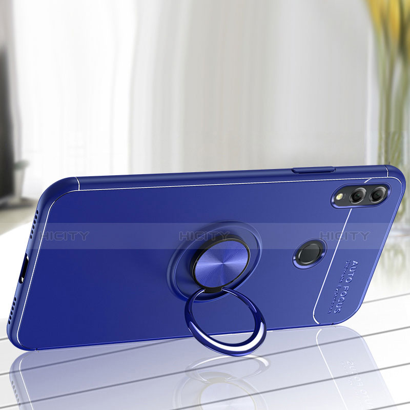 Custodia Silicone Ultra Sottile Morbida Cover con Magnetico Anello Supporto per Huawei Honor 10 Lite