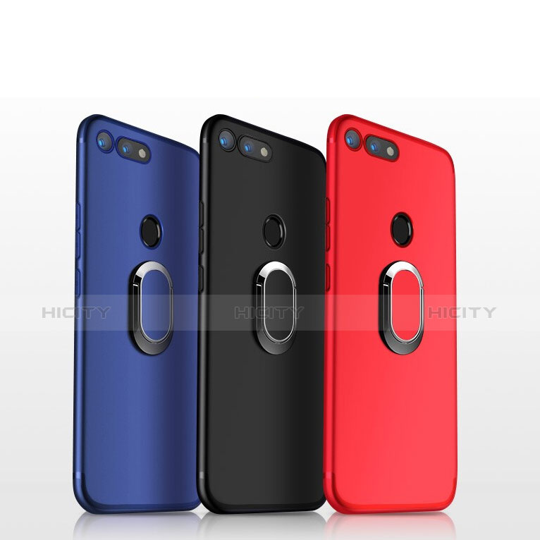 Custodia Silicone Ultra Sottile Morbida Cover con Magnetico Anello Supporto per Huawei Honor V20