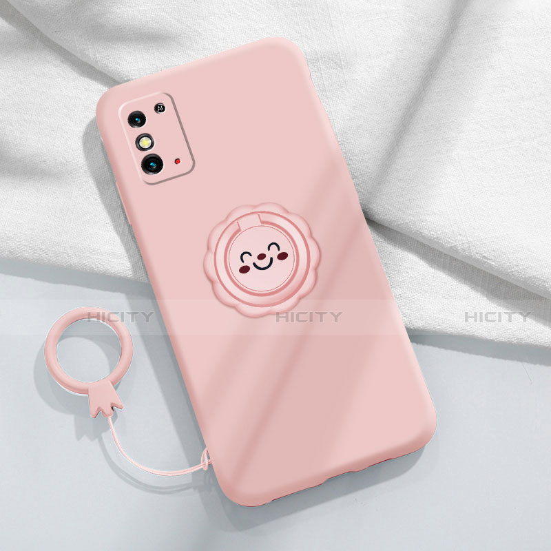 Custodia Silicone Ultra Sottile Morbida Cover con Magnetico Anello Supporto per Huawei Honor X10 Max 5G