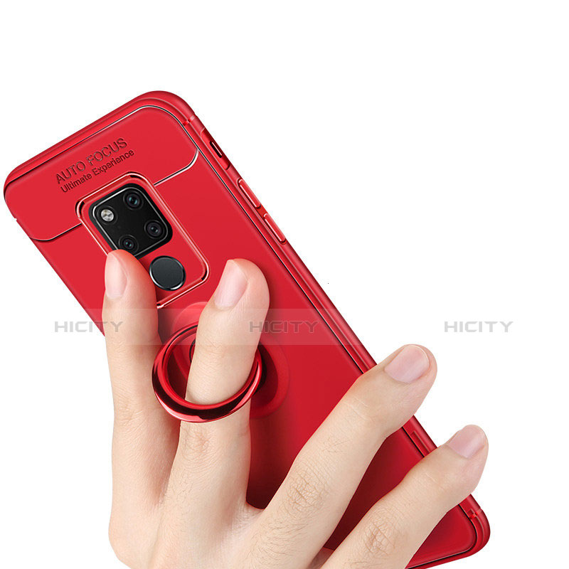 Custodia Silicone Ultra Sottile Morbida Cover con Magnetico Anello Supporto per Huawei Mate 20