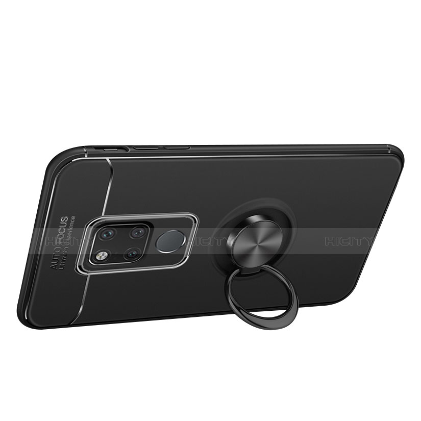 Custodia Silicone Ultra Sottile Morbida Cover con Magnetico Anello Supporto per Huawei Mate 20