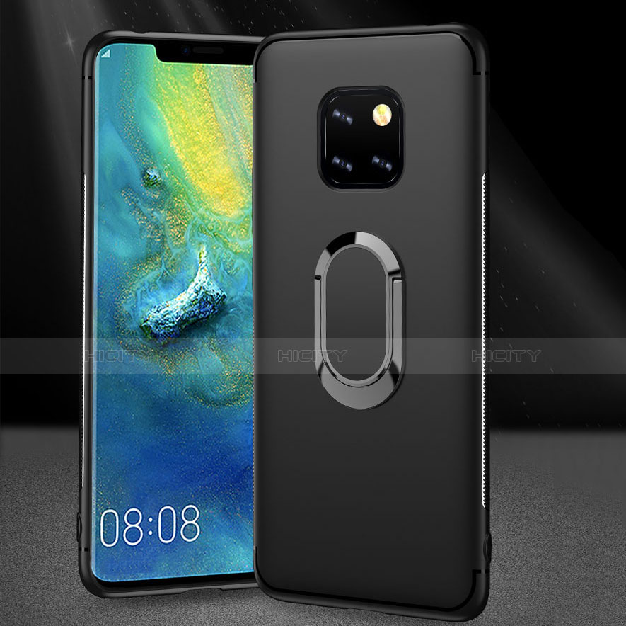 Custodia Silicone Ultra Sottile Morbida Cover con Magnetico Anello Supporto per Huawei Mate 20 Pro