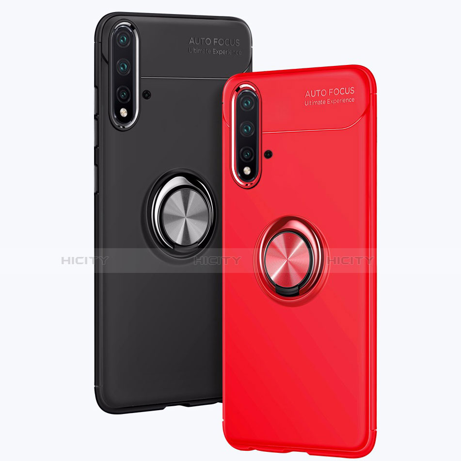 Custodia Silicone Ultra Sottile Morbida Cover con Magnetico Anello Supporto per Huawei Nova 5 Pro