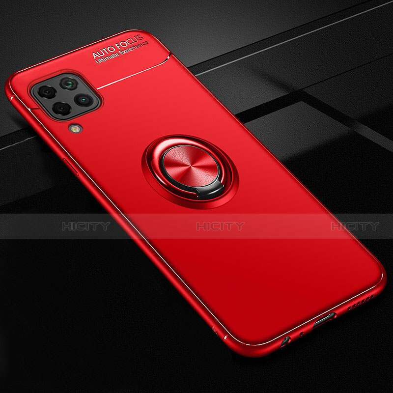 Custodia Silicone Ultra Sottile Morbida Cover con Magnetico Anello Supporto per Huawei Nova 6 SE Rosso