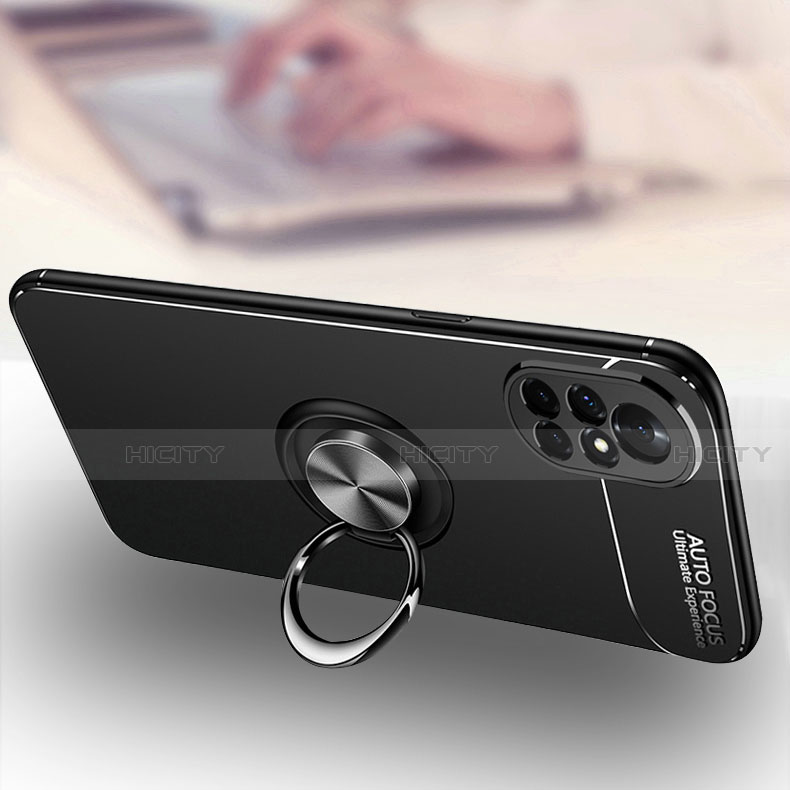 Custodia Silicone Ultra Sottile Morbida Cover con Magnetico Anello Supporto per Huawei Nova 8 5G