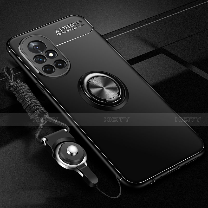 Custodia Silicone Ultra Sottile Morbida Cover con Magnetico Anello Supporto per Huawei Nova 8 5G