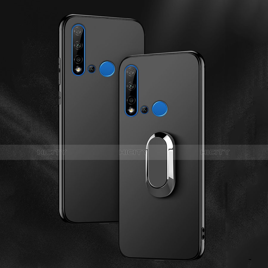 Custodia Silicone Ultra Sottile Morbida Cover con Magnetico Anello Supporto per Huawei P20 Lite (2019)