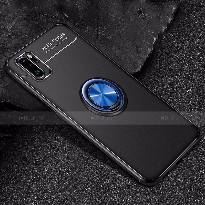 Custodia Silicone Ultra Sottile Morbida Cover con Magnetico Anello Supporto per Huawei P30 Pro