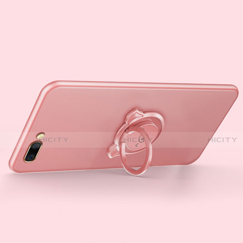 Custodia Silicone Ultra Sottile Morbida Cover con Magnetico Anello Supporto per Oppo A12e