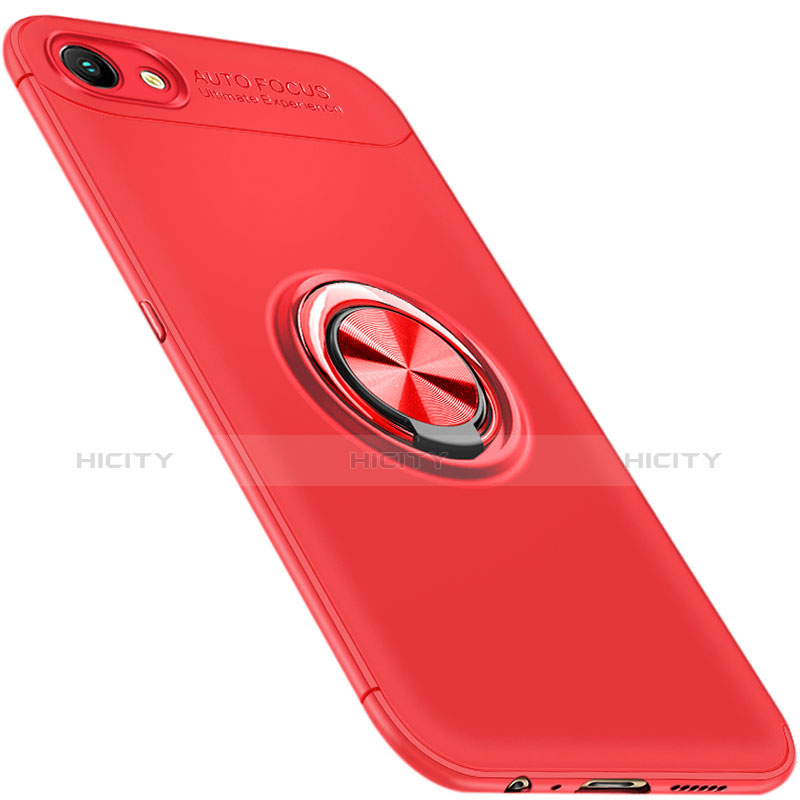 Custodia Silicone Ultra Sottile Morbida Cover con Magnetico Anello Supporto per Oppo A3 Rosso