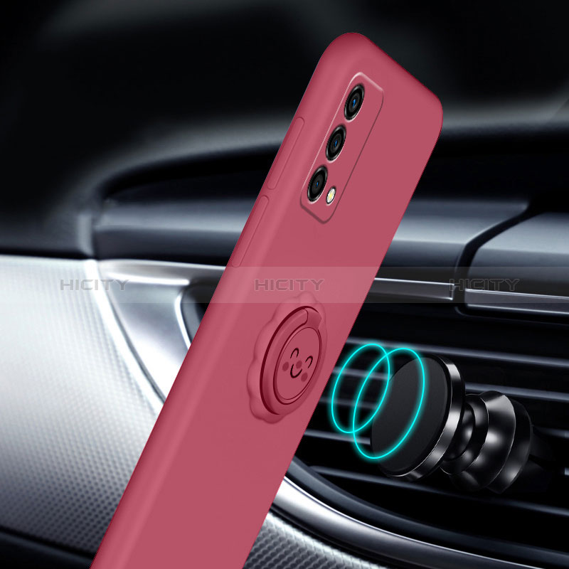 Custodia Silicone Ultra Sottile Morbida Cover con Magnetico Anello Supporto per Oppo K9 5G