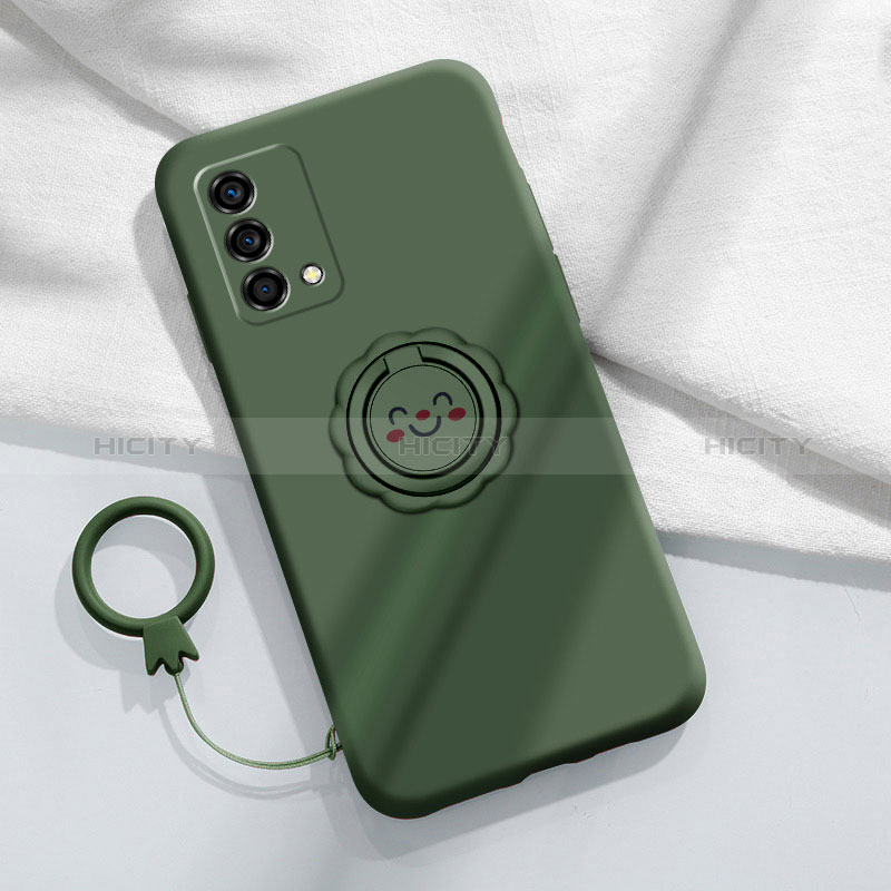 Custodia Silicone Ultra Sottile Morbida Cover con Magnetico Anello Supporto per Oppo K9 5G