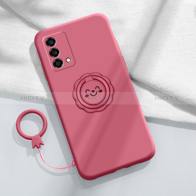 Custodia Silicone Ultra Sottile Morbida Cover con Magnetico Anello Supporto per Oppo K9 5G