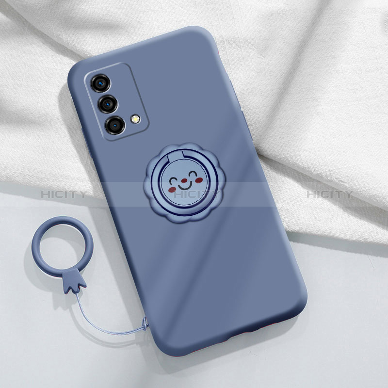 Custodia Silicone Ultra Sottile Morbida Cover con Magnetico Anello Supporto per Oppo K9 5G