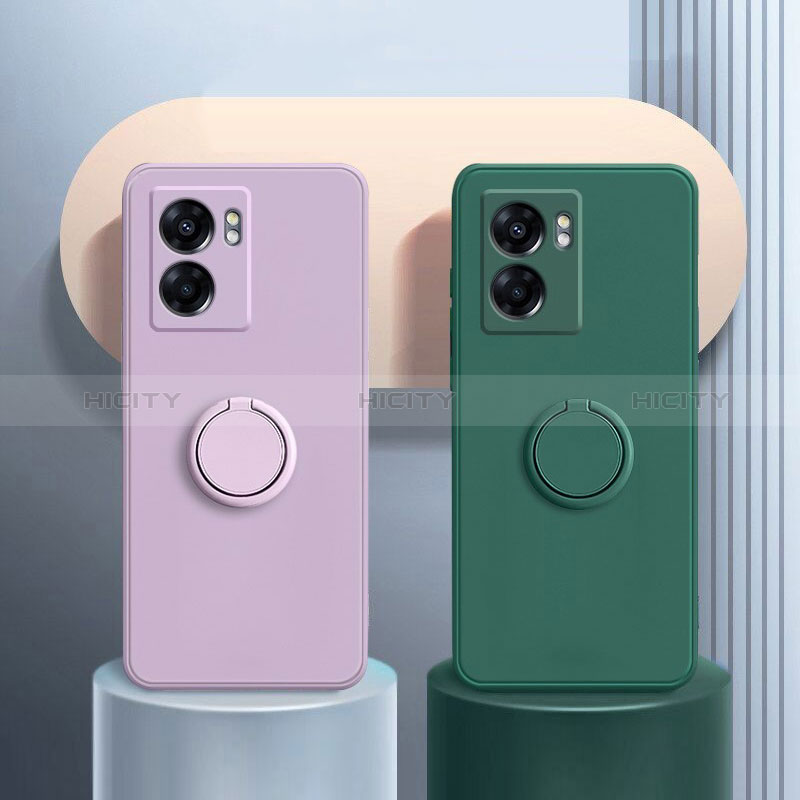 Custodia Silicone Ultra Sottile Morbida Cover con Magnetico Anello Supporto per Realme Narzo 50 5G