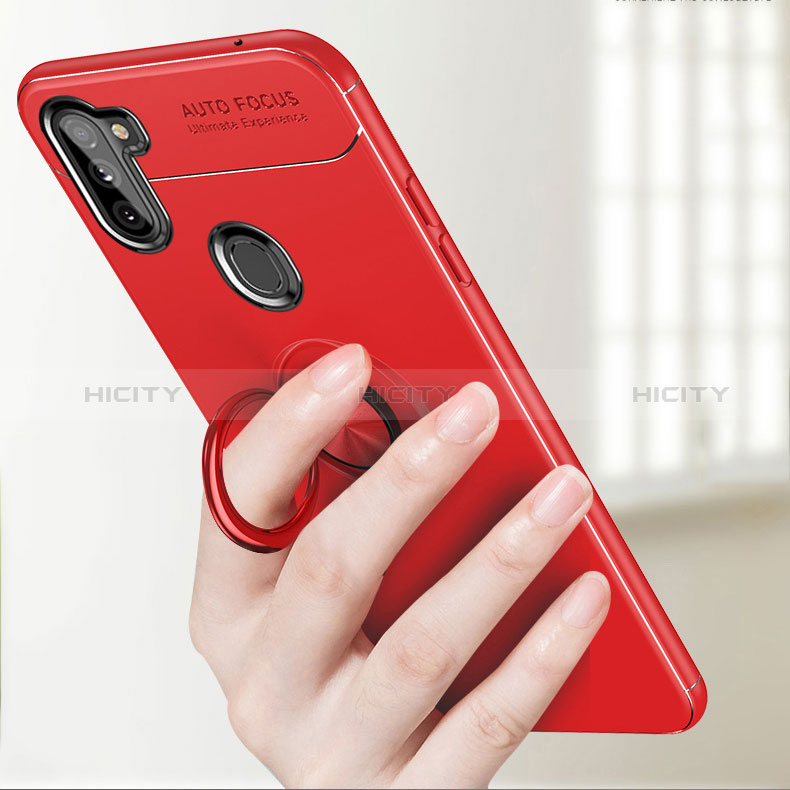 Custodia Silicone Ultra Sottile Morbida Cover con Magnetico Anello Supporto per Samsung Galaxy M11