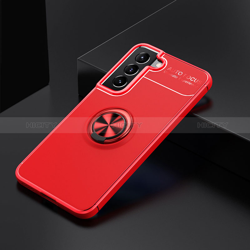 Custodia Silicone Ultra Sottile Morbida Cover con Magnetico Anello Supporto per Samsung Galaxy S24 Plus 5G Rosso