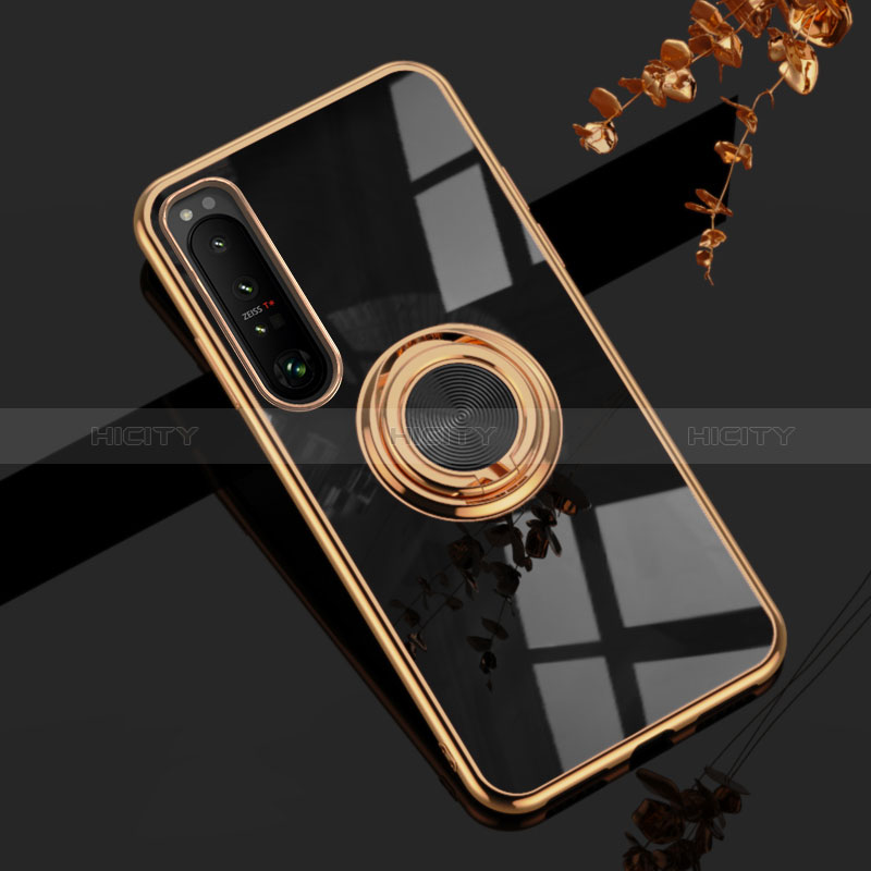 Custodia Silicone Ultra Sottile Morbida Cover con Magnetico Anello Supporto per Sony Xperia 10 III