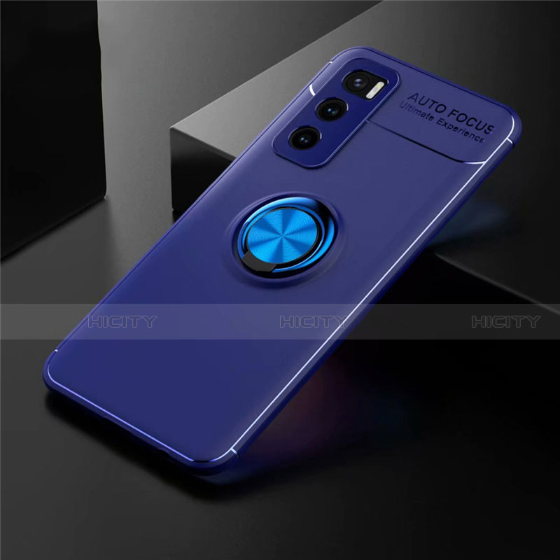 Custodia Silicone Ultra Sottile Morbida Cover con Magnetico Anello Supporto per Vivo Y70 (2020) Blu