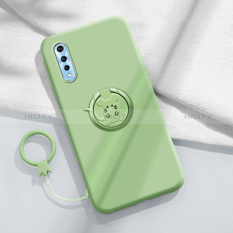 Custodia Silicone Ultra Sottile Morbida Cover con Magnetico Anello Supporto per Vivo Y7s