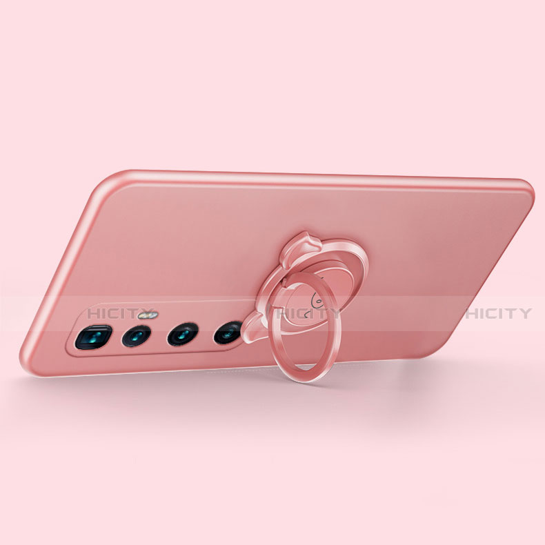 Custodia Silicone Ultra Sottile Morbida Cover con Magnetico Anello Supporto per Xiaomi Mi 10 Ultra