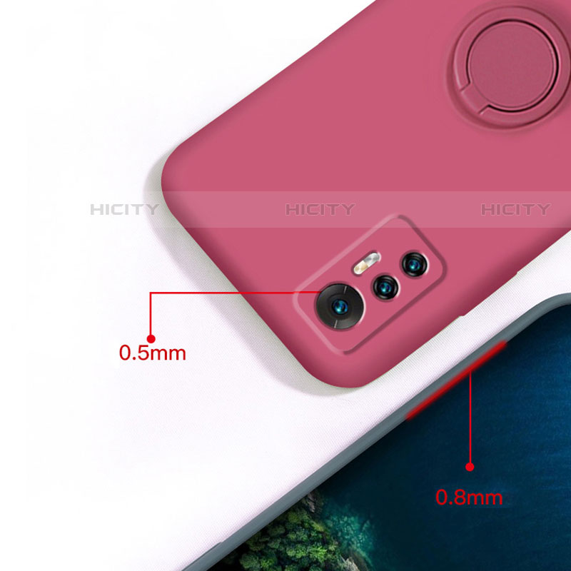 Custodia Silicone Ultra Sottile Morbida Cover con Magnetico Anello Supporto per Xiaomi Mi 12 Pro 5G